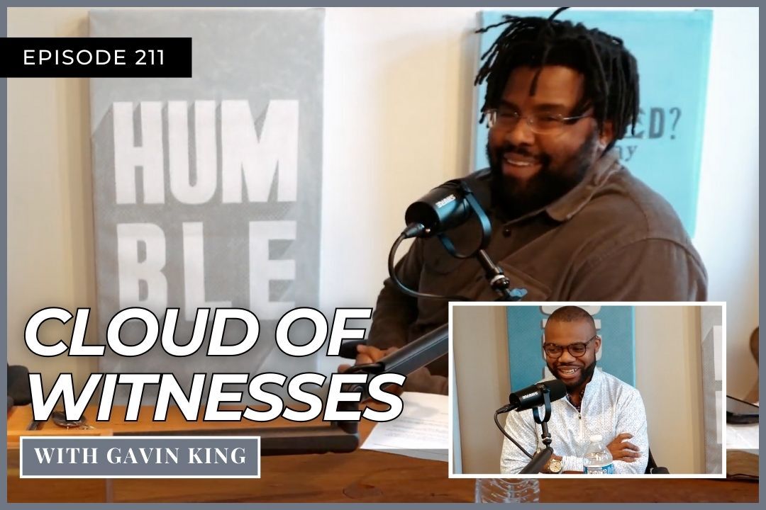 Issac Adams talking on podcast